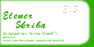 elemer skriba business card